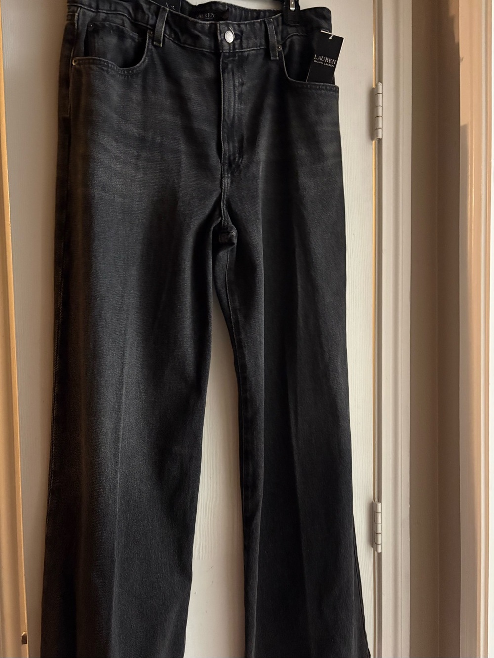 Lauren Ralph Lauren Black Wide-Leg Jeans